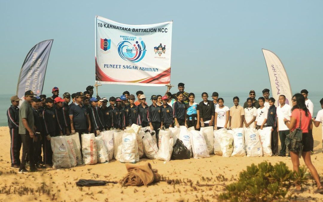 Mantra Beach Cleanup with NCC Cadets