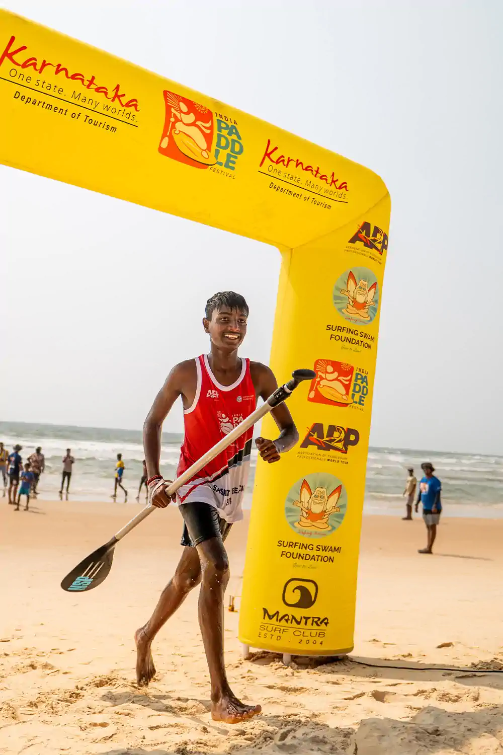 Praveen, Stand Up Paddling athlete supported through Surfing Swami Foundation