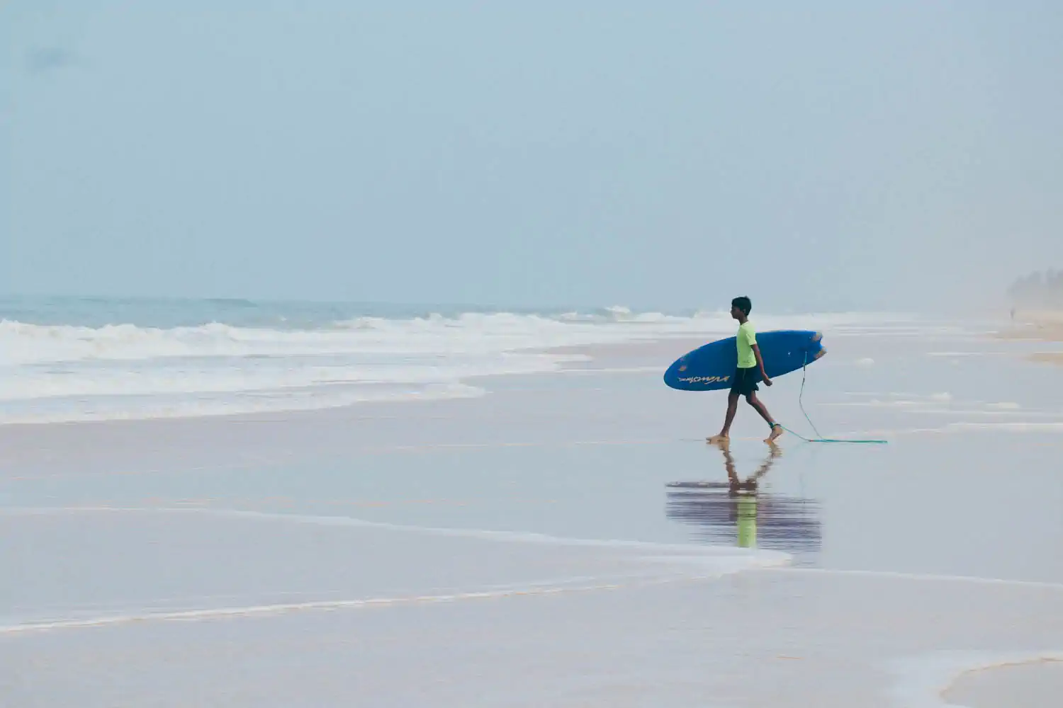 Young surfer beginning their training journey through Surfing Swami Foundation